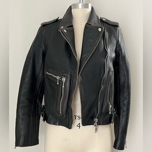 All Saints Classic Black Leather Jacket